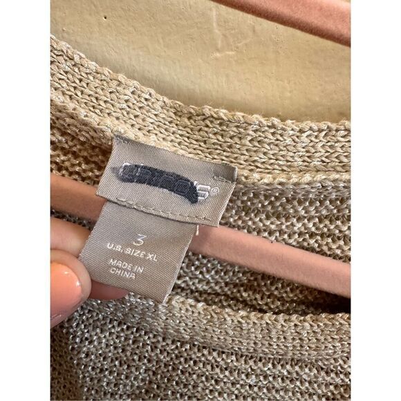 Chicos Size 3 or Size XL Beige Knit Sweater NWOT - Picture 2 of 4